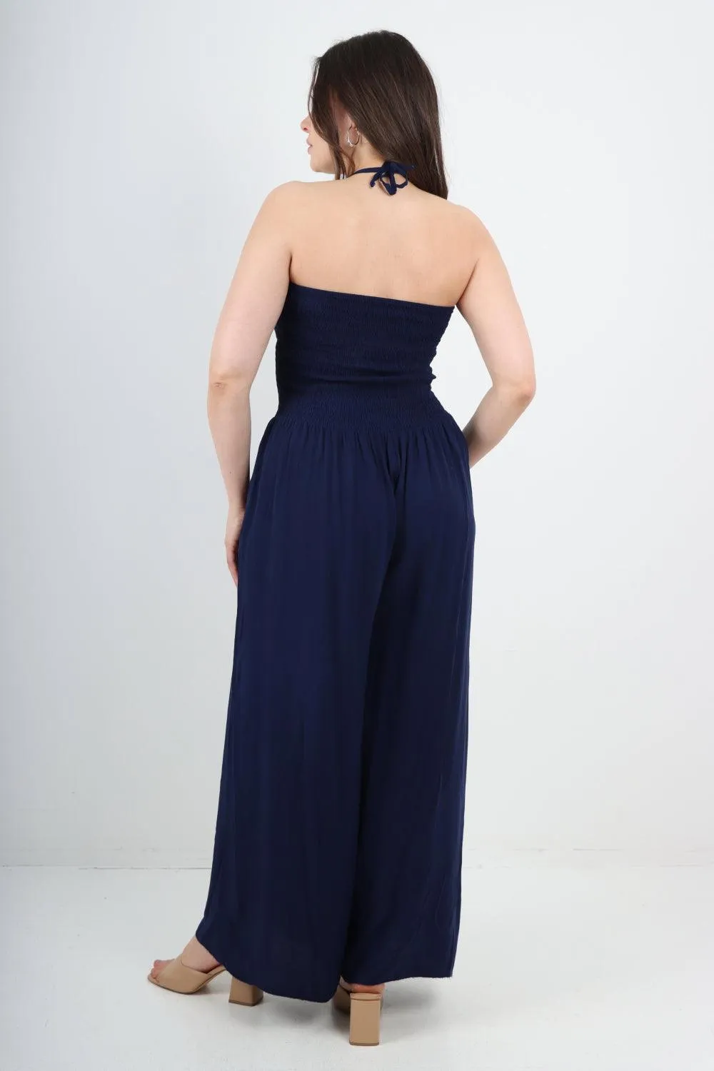 Two Piece Bardot Jumpsuit and Tie Waist Shrug