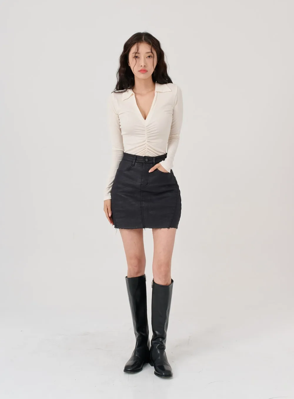 V-Neck Long Sleeve T-Shirt IG12