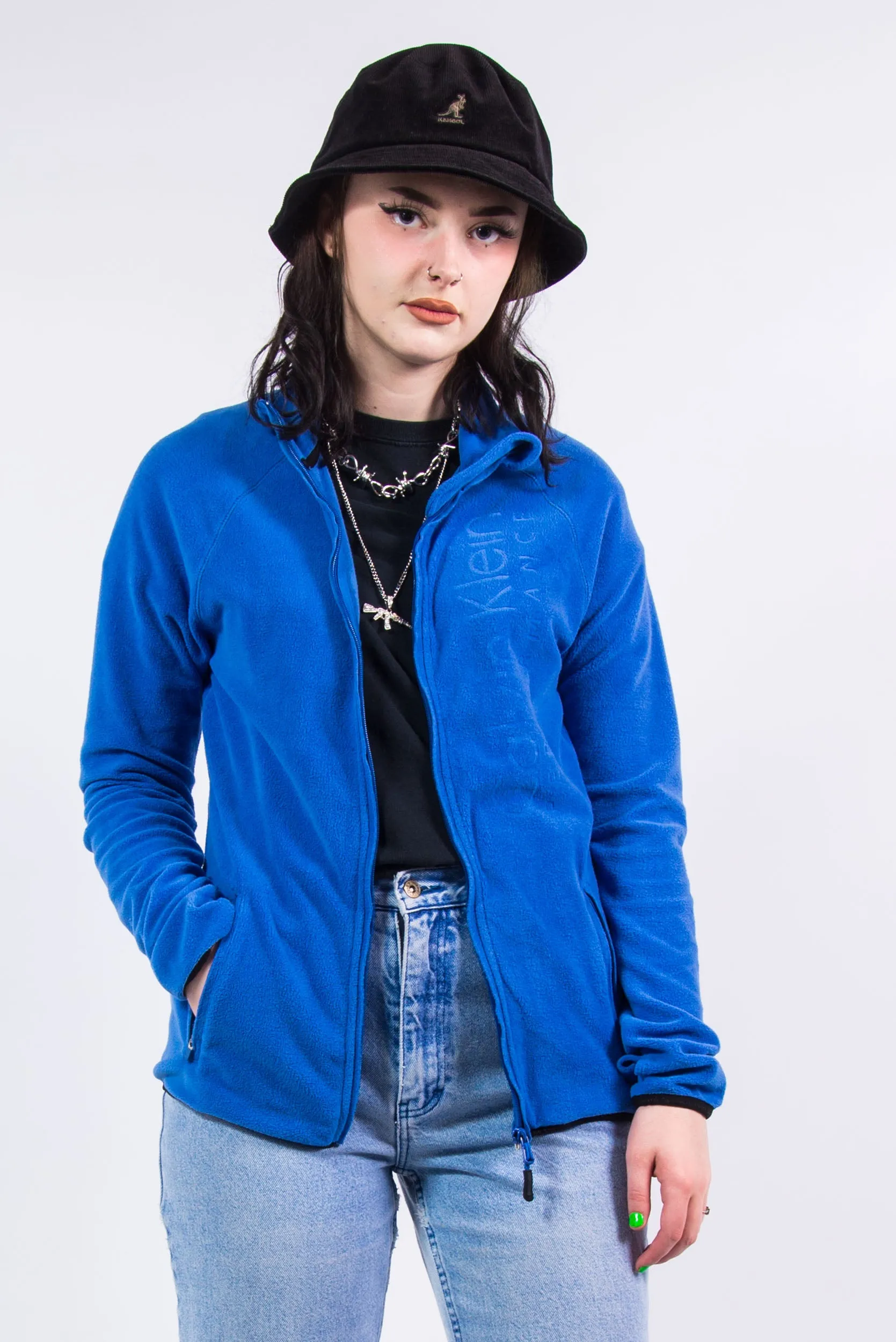Vintage Calvin Klein Blue Fleece Jacket