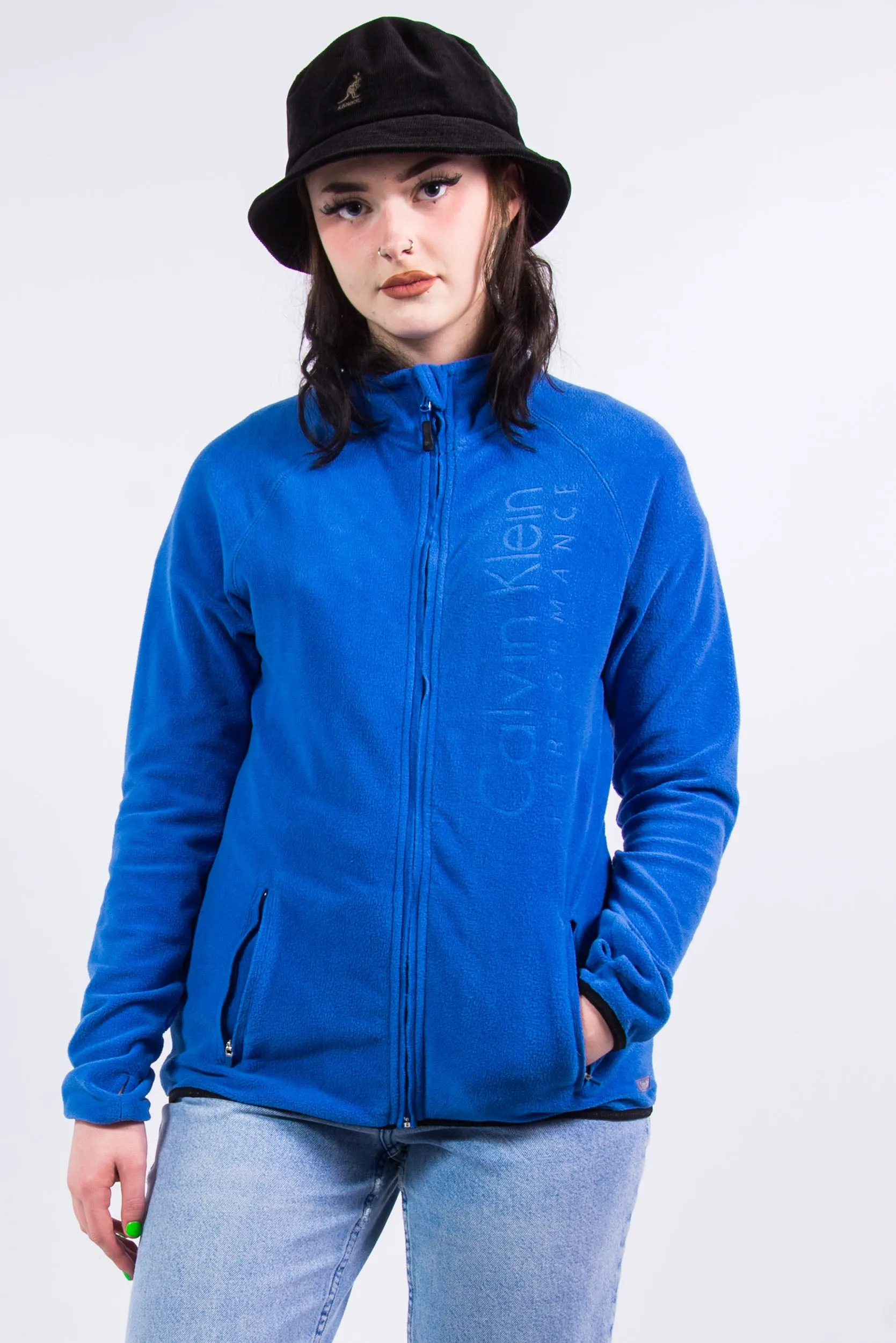 Vintage Calvin Klein Blue Fleece Jacket
