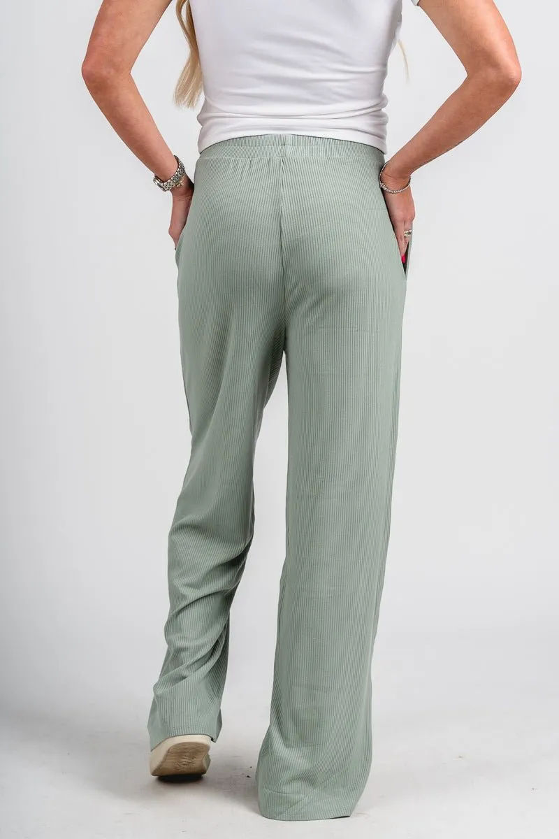 Wide leg sweatpants iceberg green