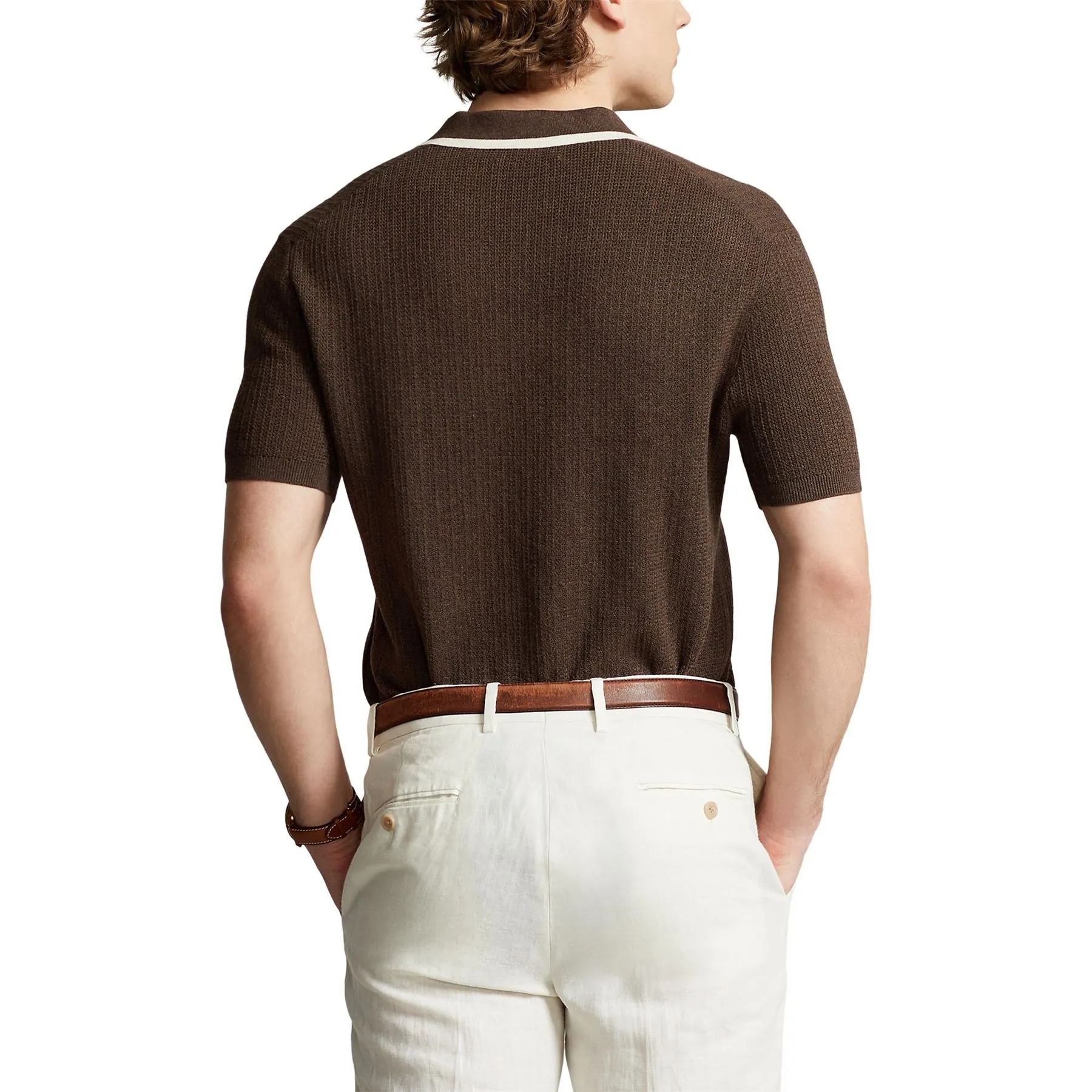 x TRENDYGOLF Cotton Blend SS Pullover Brown Multi - SS24